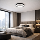 Стельова люстра чорна D-49 cm Led 72W 3000K-6500K Black Gofre 260248-100007397