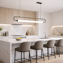 Підвісна люстра чорна L-126 cm Led 20W 3000K/4000K Black Setting 260233-100007386