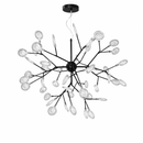 Підвісна люстра чорна D-75 cm G4*45 Black Tree 260242-100007389