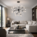 Підвісна люстра чорна D-75 cm G4*45 Black Tree 260242-100007389