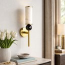 Настінний світильник з мармуру H-37 cm Led 6W 4000K Gold+Black Marble 260118-100007223