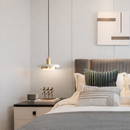 Підвіс білий з мармуру H-120 см Led 7W 4000K White+Gold Marble plate 260118-100007214