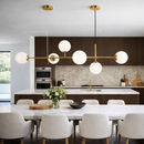 Люстра золота L-120 cm E27*6 Gold+White Modo 230418-100001514