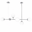 Люстра срібна L-120 cm E27*6 Chrome+White Modo 260118-100007257