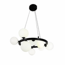 Підвісна люстра чорна D-60 cm G9*9 Black+White Bubbles 260118-100007248
