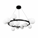 Підвісна люстра чорна D-75 cm G9*14 Black+White Bubbles 260118-100007249