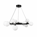 Підвісна люстра чорна D-75 cm G9*14 Black+White Bubbles 260118-100007249
