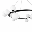 Підвісна люстра чорна D-95 cm G9*18 Black+White Bubbles 260118-100007250