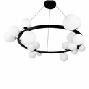 Підвісна люстра чорна D-95 cm G9*18 Black+White Bubbles 260118-100007250