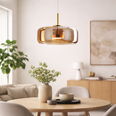 Підвісний світильник бурштиновий D-33 cm Led 9W Amber+Gold Jube 260322-100007708