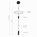 Підвісний світильник D-50 cm Led 18W 4000K Black+White Flamingo 260318-100007711