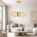 Підвісна люстра золота D-60 cm з пультом Led 3000K-6000K 50W Gold Flower 260388-100007737