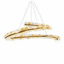 Підвісні люстри золоті D-60 cm / D-80 cm / D-100 cm Led 3000K-6000K Gold Flower 260319-100007741