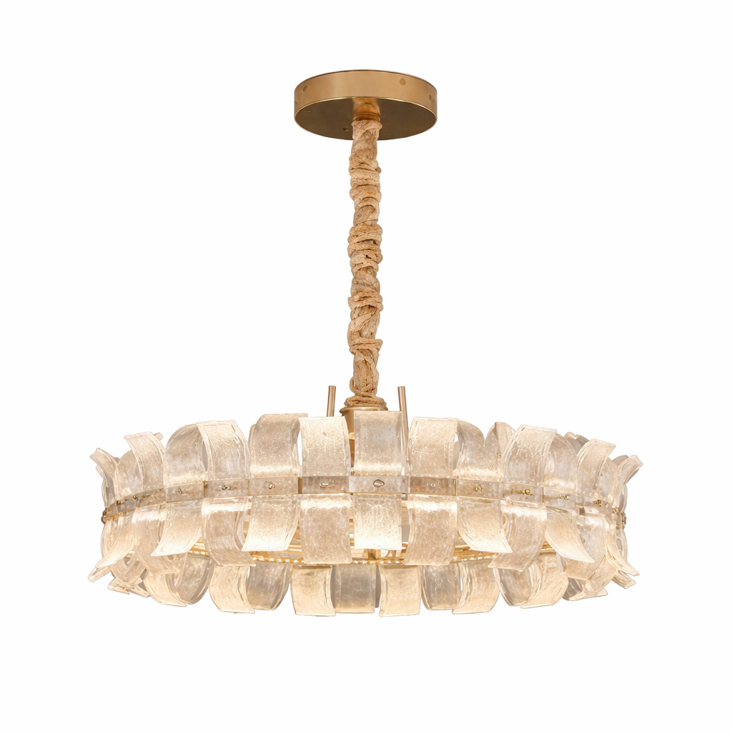Підвісні люстри золоті D-50 cm / D-60 cm Led 3000K-6000K Gold Curly Glow 260319-100007743