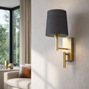 Настінний світильник з поворотним спотом H-42 cm E27 G9 Black+Gold Shade 260333-100007610