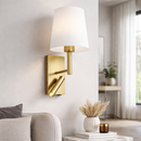 Настінний світильник з поворотним спотом H-42 cm E27 G9 White+Gold Shade 260333-100007611