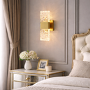Настінний світильник золотий Led Gold Wavy Glass 260322-100007614