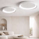 Стельова люстра біла D-49 cm Led 72W 3000K-6500K White Gofre 260248-100007396