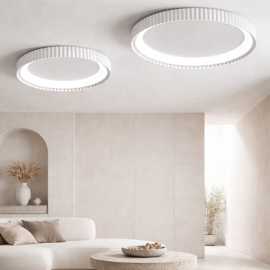 Стельові світильники з пультом білі 3000K-6000K D-40/50/60 cm Led White Ceiling Gofre 250819-100005800