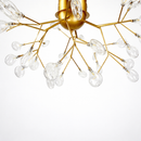 Люстри золоті підвісні з прозорими пелюстками D-85 cm / D-90 cm G4 Квітка Flower 260318-100007633