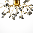Люстри золоті підвісні з графітовими пелюстками D-85 cm / D-90 cm G4*36 Квітка Flower 260318-100007634
