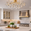 Люстри золоті підвісні з графітовими пелюстками D-85 cm / D-90 cm G4*36 Квітка Flower 260318-100007634