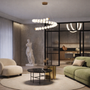 Підвісна люстра золота D-110 cm Led 40W 3000K Gold Pearls 260340-100007639