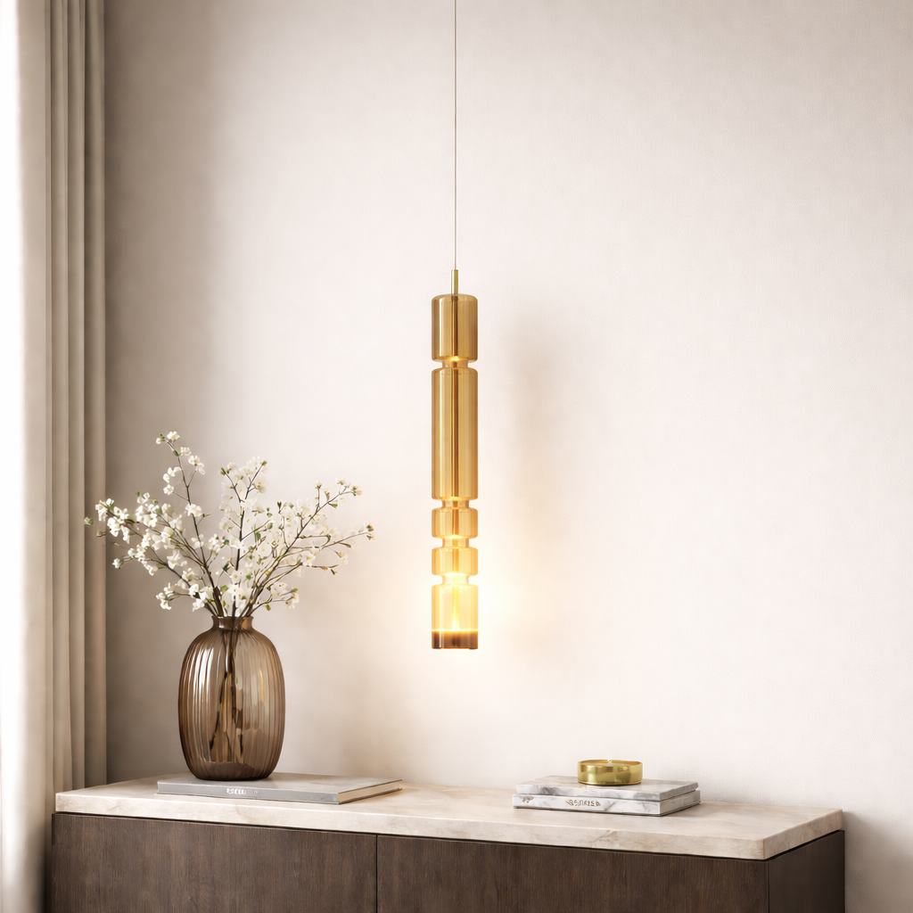 Підвісний світильник золотий D-8 cm Led 12W  Gold brass Rod 260320-100007641