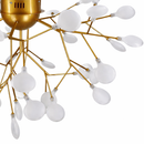 Люстри золоті підвісні з білими пелюстками D-85 cm / D-90 cm G4 Квітка Flower 260318-100007642