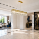 Підвісна люстра золота L-120 cm E14 Gold Crystal Crown 260288-100007525