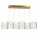 Підвісна люстра золота видовжена L-95 cm Led 3000K-6000K 52W Gold Aurora 260518-100007911