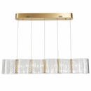 Підвісна люстра золота видовжена L-95 cm Led 3000K-6000K 52W Gold Aurora 260518-100007911