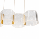 Підвісна люстра золота видовжена L-95 cm Led 3000K-6000K 52W Gold Aurora 260518-100007911