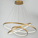 Підвісна люстра матова золота D-80 cm Led 95W 4000K Gold 3 Rings 251161-100006706