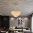 Підвісні кришталеві люстри золоті D-50/ 60/ 80/ 100 cm E14 Gold Elegance 260220-100007546