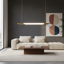 Люстри білі трубчасті видовжені з латунними елементами Led 30W / 50W / 64W / 78W Gold Linear Tube 251118-100006503