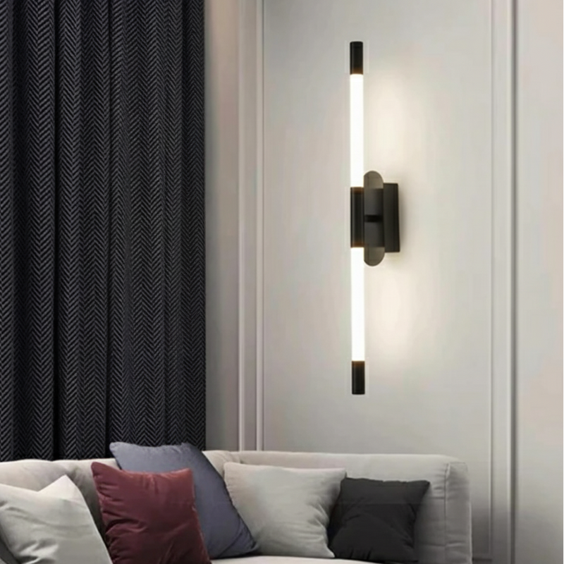 Настінний світильник чорний L-60 cm Led 4000K Black Pipe line 3D matt 251188-100006572