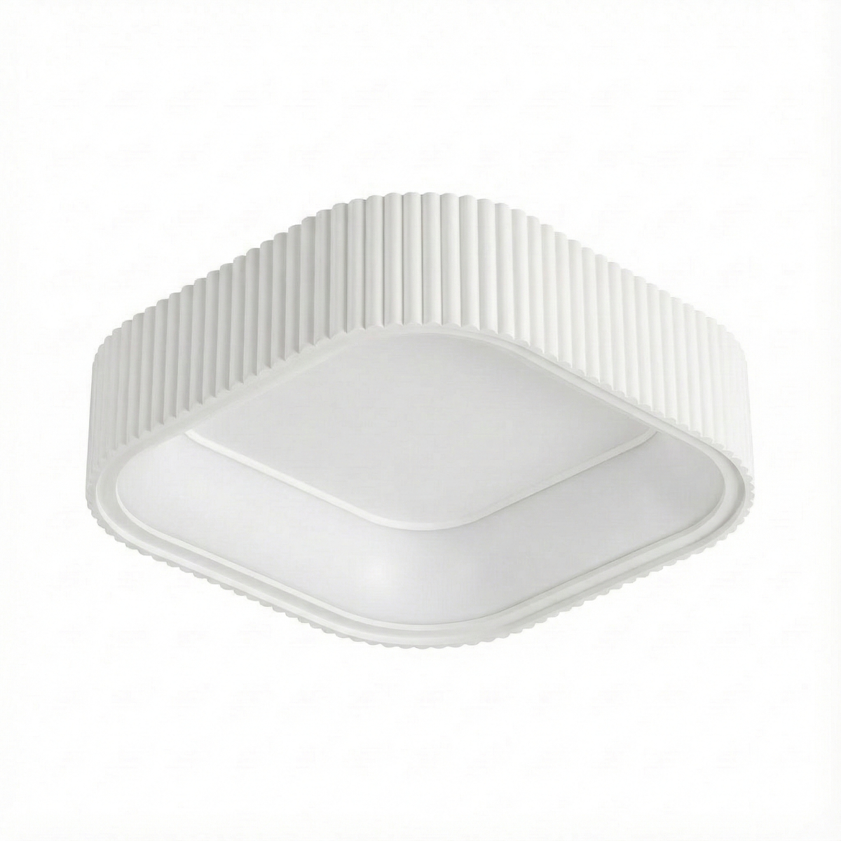 Стельова люстра біла з пультом у 2-х розмірах L-50 cm / L-60 cm Led White Gofre 250819-100005781