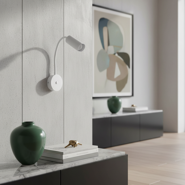 Настінний світильник білий H-11 cm E27 White Minimal 251141-100006587