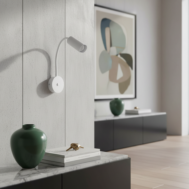 Настінний світильник білий H-11 cm E27 White Minimal 251141-100006587