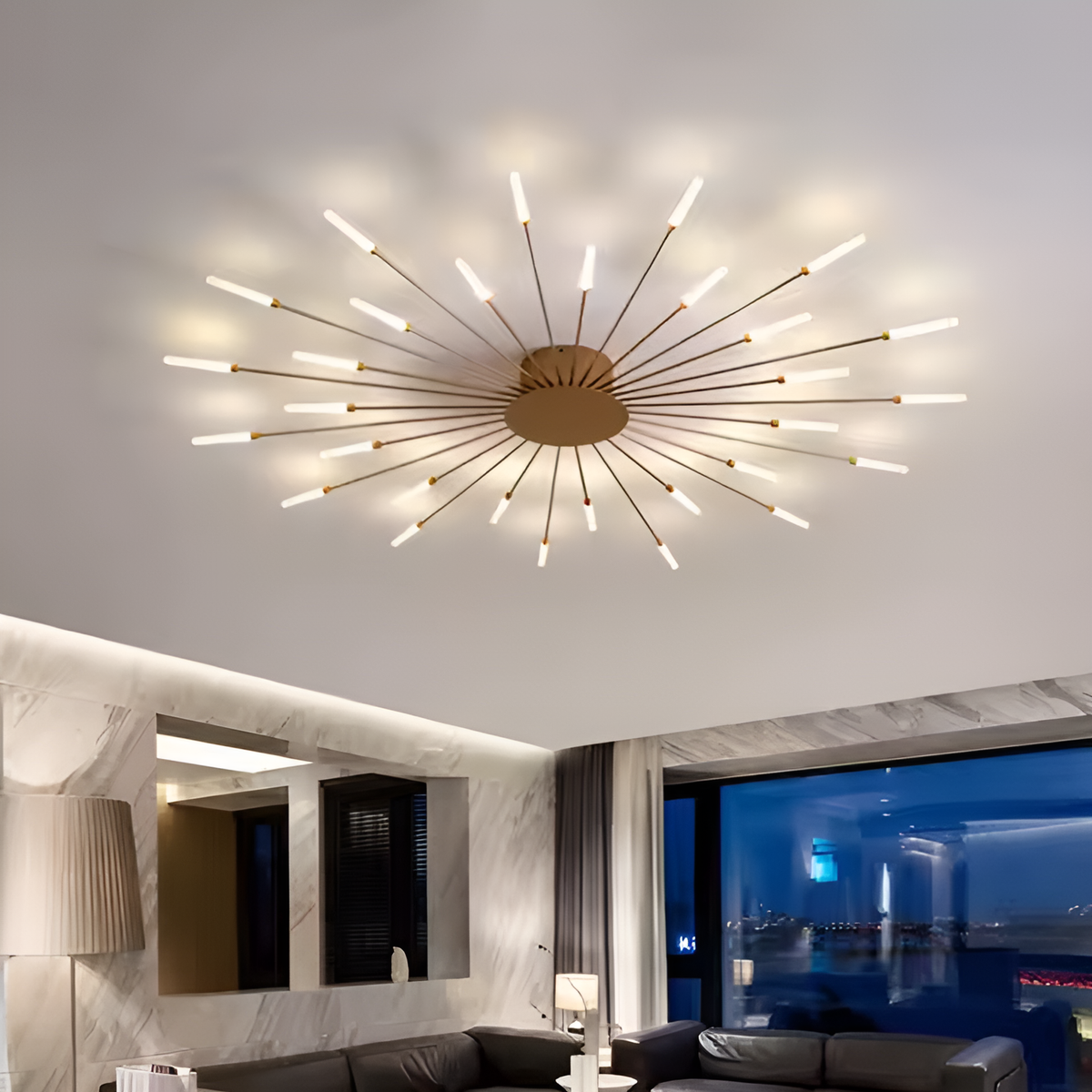 Люстра стельова Fan 30 D-125cm Gold 250518-100005027
