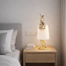 Настільна лампа кролик H-44 cm E27 Gold+White Bunny 260247-100007418