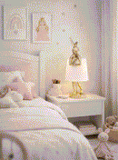 Настільна лампа кролик H-44 cm E27 Gold+White Bunny 260247-100007418