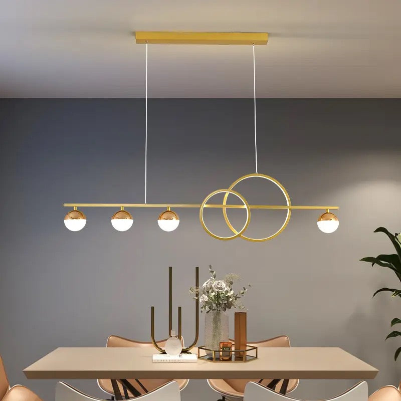 Люстра Gold Geometry Style L-95 см / L-120 см 54W 3000K-4500K-6000K Gold 230818-100002460