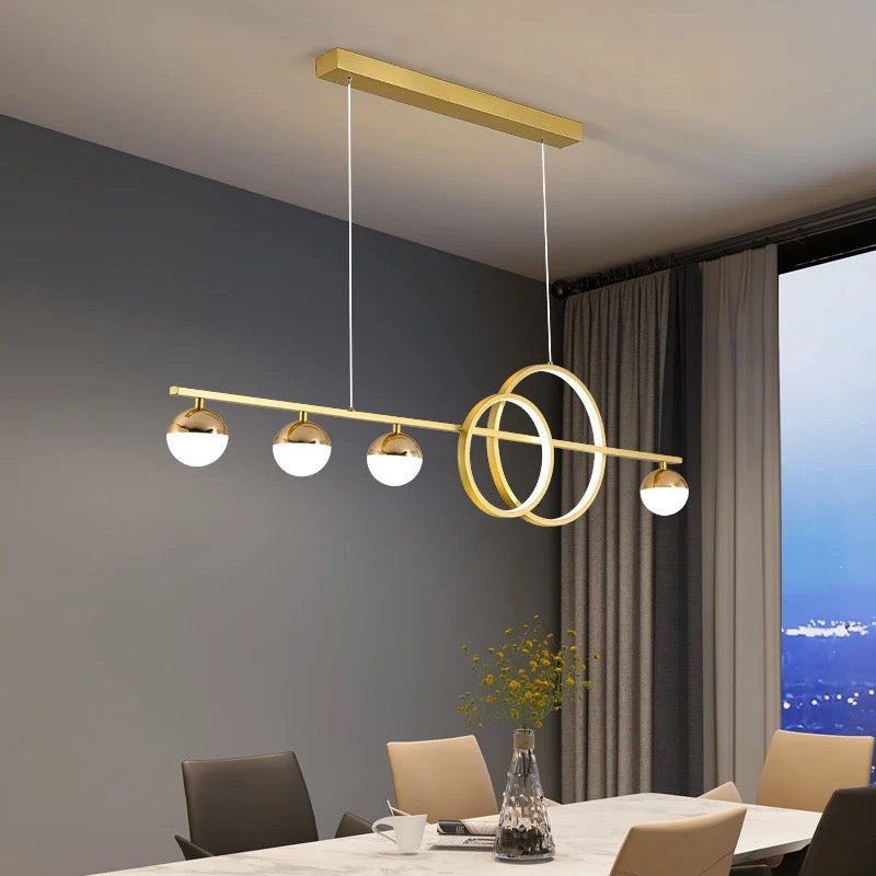 Люстра Gold Geometry Style L-95 см / L-120 см 54W 3000K-4500K-6000K Gold 230818-100002460
