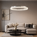 Підвісна люстра срібна D-60 cm Led 100W Chrome Ice 260219-100007446