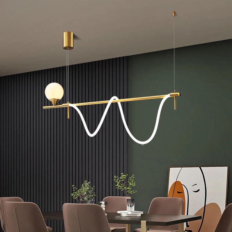 Люстра Sniki Rope Gold L-120/ L-150/ L-180 LED+G9 4000K 230818-100002465