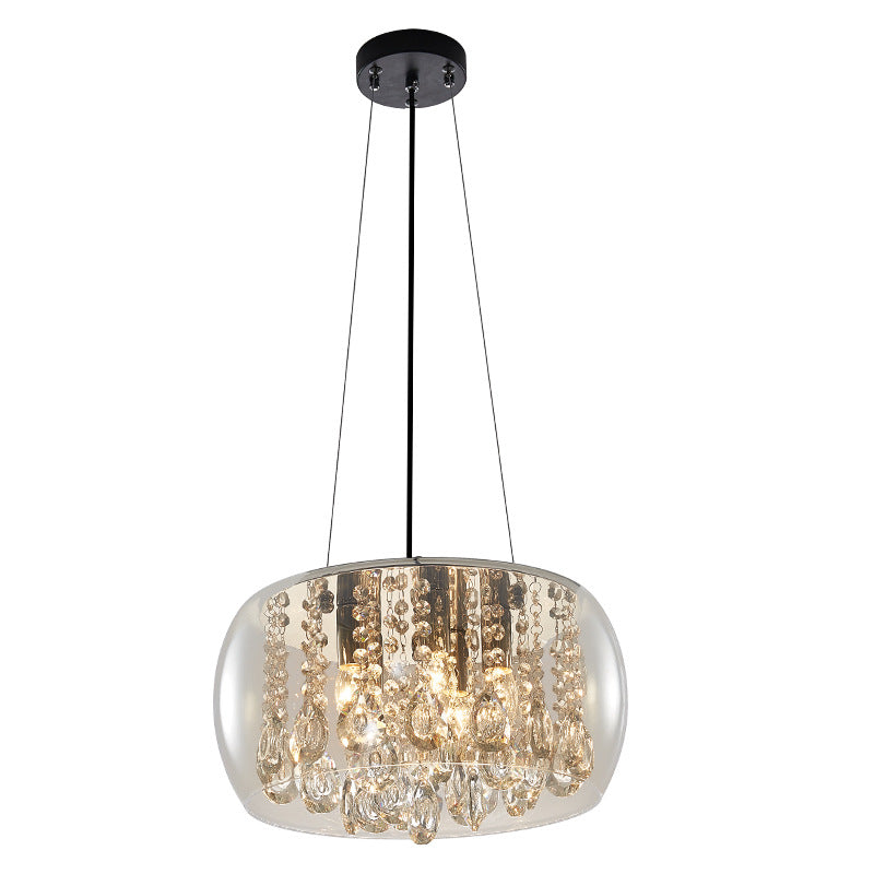 Люстра Crystal Oval Amber D-45 см 28W Amber + Chrome 230918-100002509