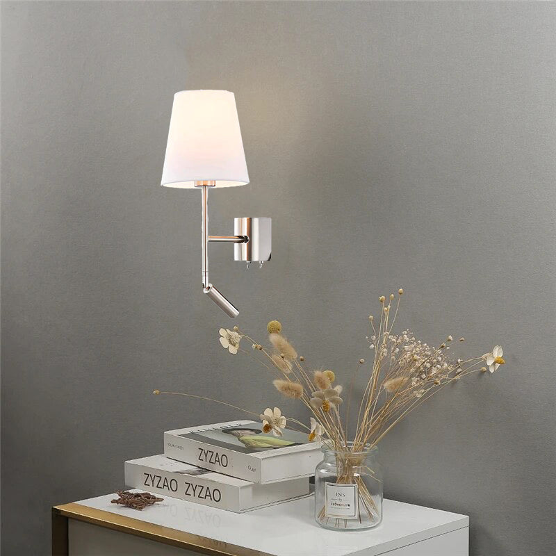 Бра з вимикачем на корпусі Vaso H-40 см 3000K Grey + White 230926-100002529