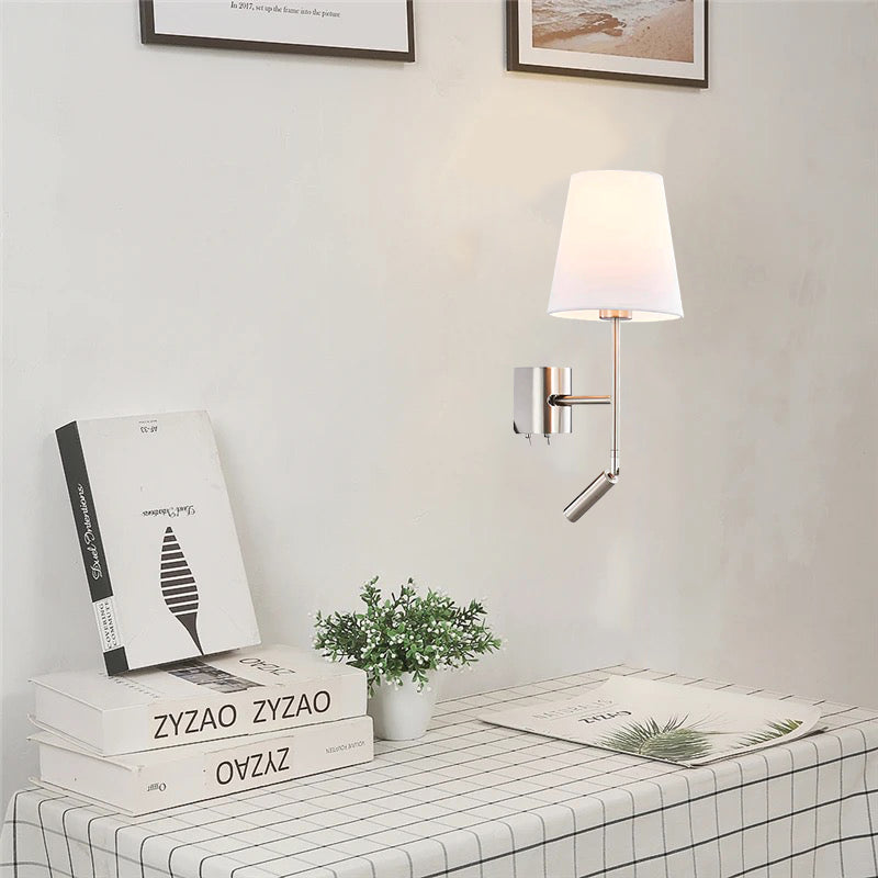 Бра з вимикачем на корпусі Vaso H-40 см 3000K Grey + White 230926-100002529